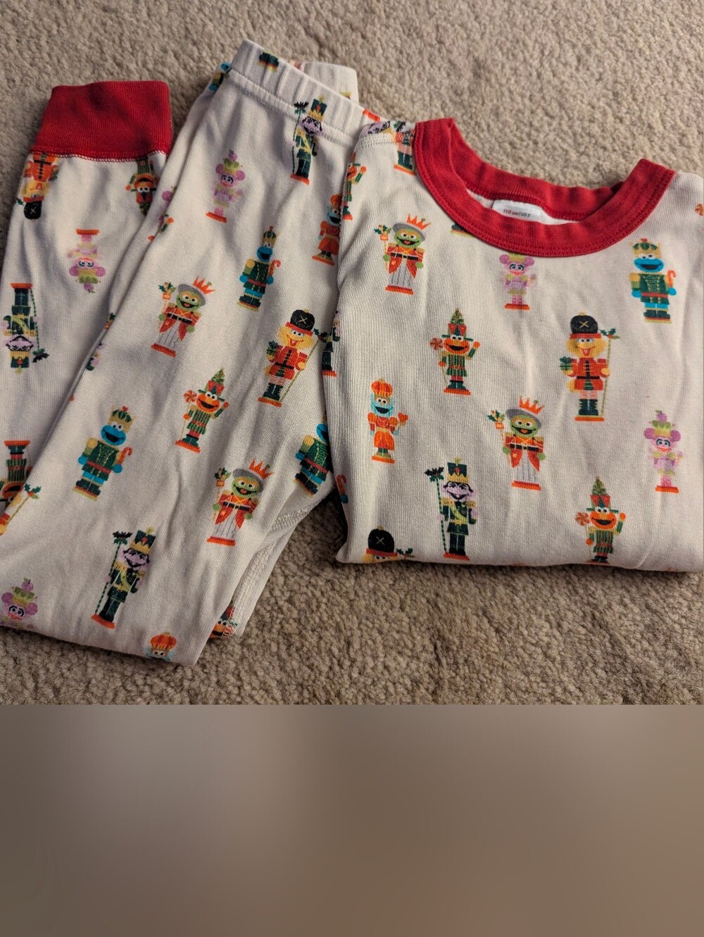 Hanna Andersson Sesame Street Nutcracker Holiday Print Long John Pajamas Set 5